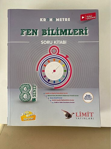 Lgs 8.sınıf Limit yayınları Fen Bilimleri Test kitabı