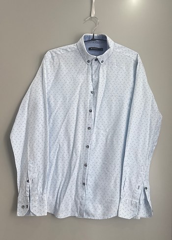 Düğmeli Beyaz Uzun Kollu Erkek Gömlek - Görsel 2