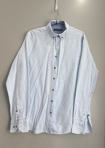 Düğmeli Beyaz Uzun Kollu Erkek Gömlek - Görsel 4