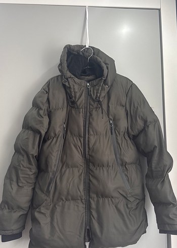 Gri Kadın Fermuarlı Kışlık Mont - Görsel 4