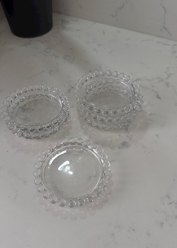 Boncuk Detaylı Şeffaf Cam Altlık - Görsel 3