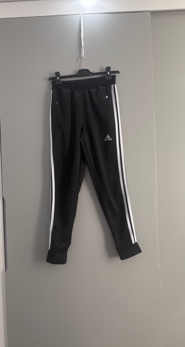 Erkek Siyah Adidas Fermuarlı Eşofman Altı - Görsel 3