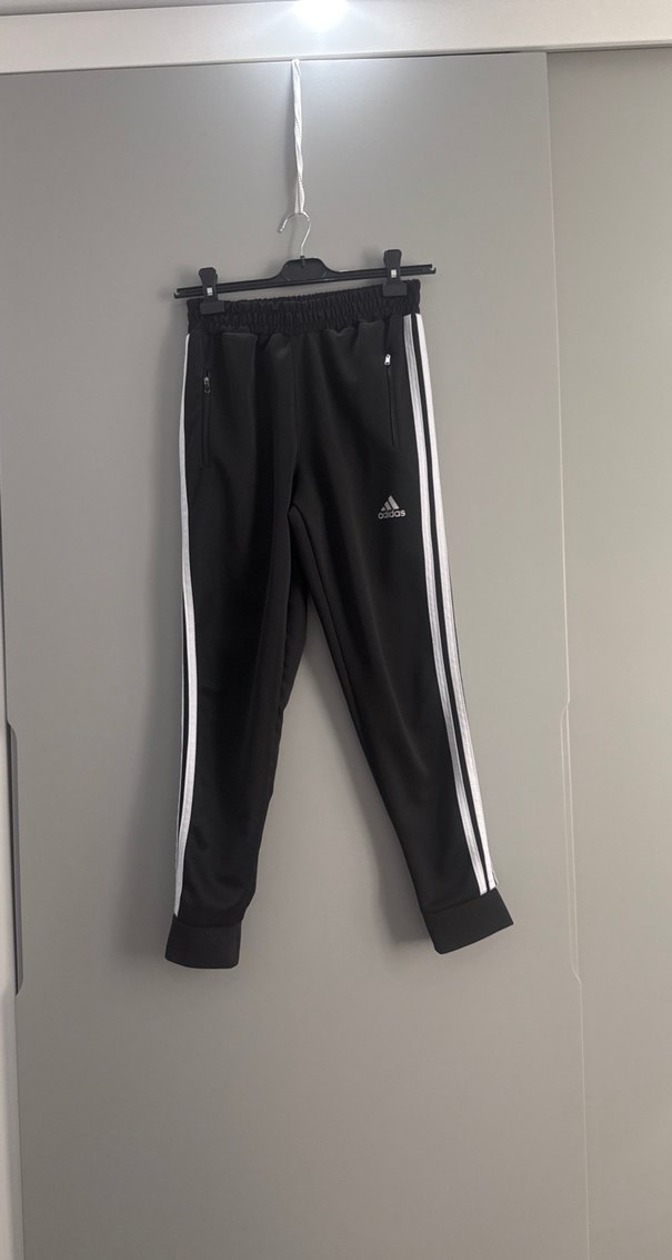 Erkek Siyah Adidas Fermuarlı Eşofman Altı - Görsel 2