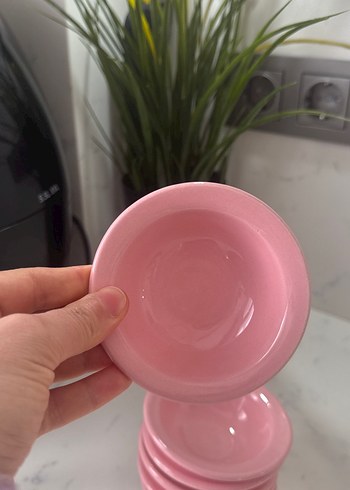 Pastel Pembe Seramik Küçük Kaseler - Görsel 3