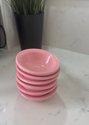 Pastel Pembe Seramik Küçük Kaseler - Görsel 2