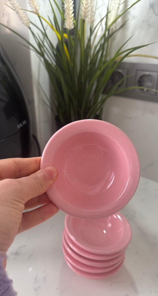 Pastel Pembe Seramik Küçük Kaseler - Görsel 3