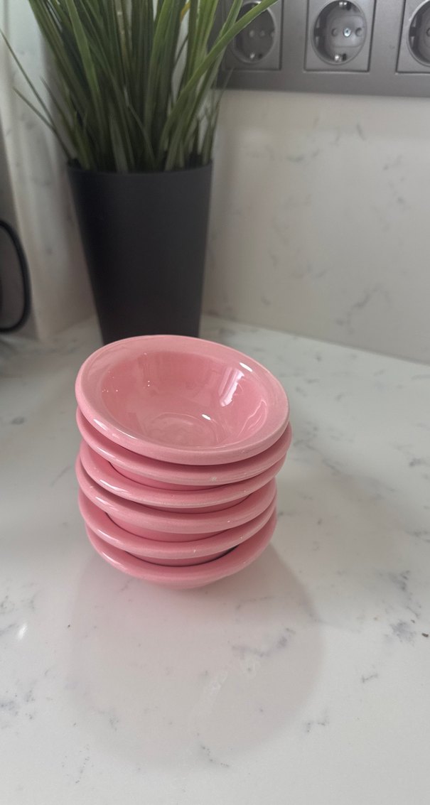 Pastel Pembe Seramik Küçük Kaseler - Görsel 2