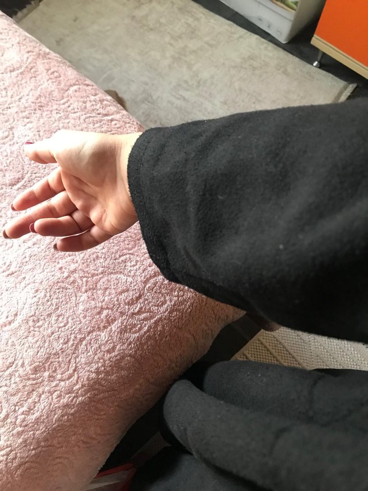 Kürklü Detaylı Siyah Kaban - Görsel 5