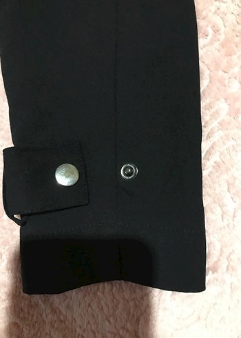 Vero Moda Siyah Uzun Drapeli Trençkot - Görsel 4