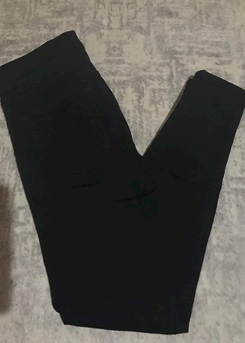 Düğmeli Siyah Kadın skınny Kot Pantolon - Görsel 2