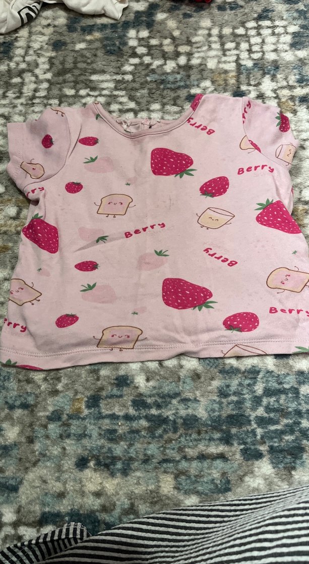 Pembe Baskılı Kız Çocuk Elbisesi - Görsel 4