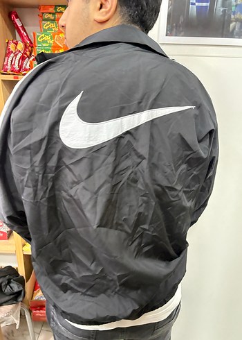 Erkek Siyah Spor Rüzgarlık Mont m/l beden - Görsel 3