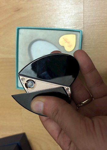 HediyelikŞarjlı kalpli metal lüks çakmak - Görsel 2