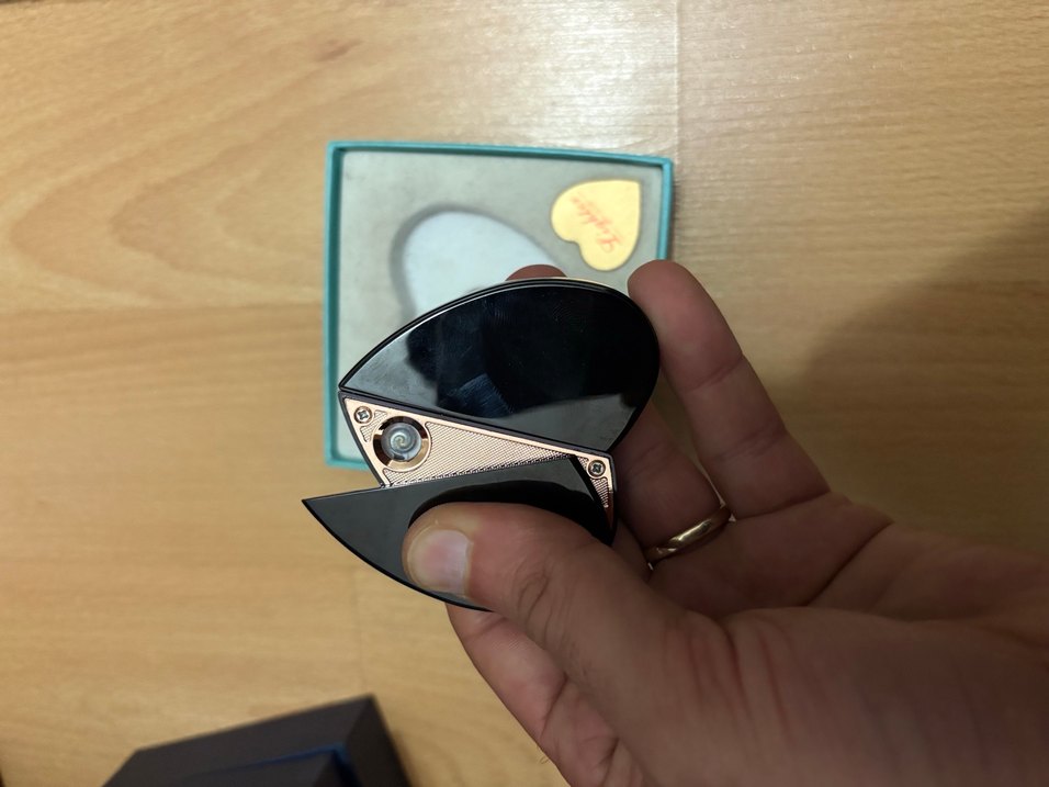 HediyelikŞarjlı kalpli metal lüks çakmak - Görsel 2