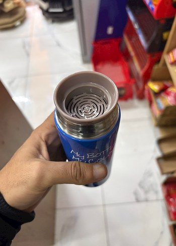 Renkli Termos Şişe Mor Kapaklı - Görsel 2