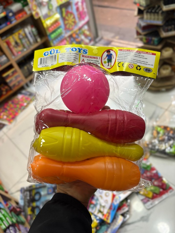 Renkli Plastik Bowling Oyuncağı Seti - Görsel 2