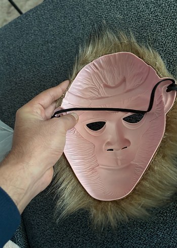 Kahverengi Tüylü Maymun Maskesi - Görsel 4