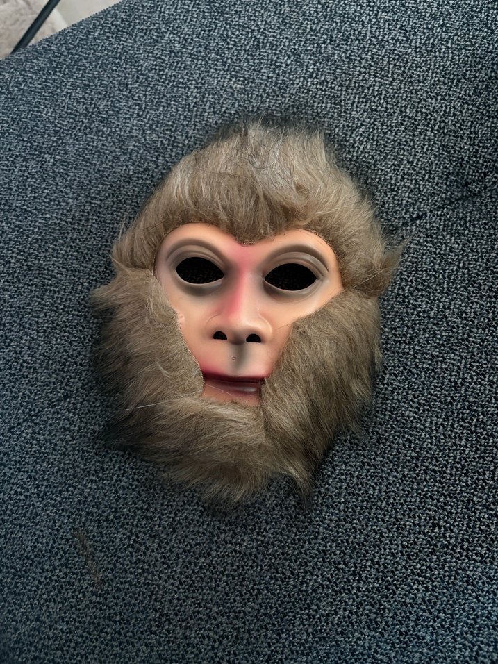 Kahverengi Tüylü Maymun Maskesi - Görsel 2