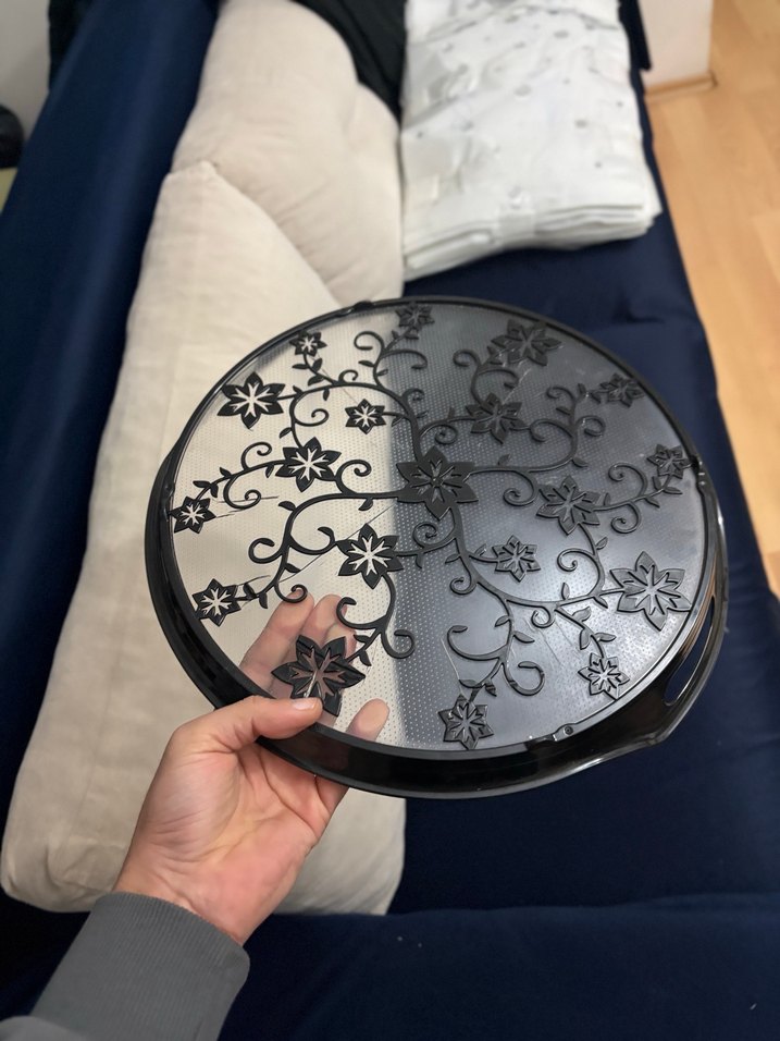 Mutfak tepsi siyah desenli - Görsel 2