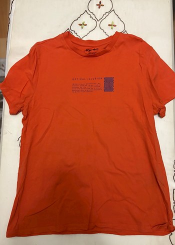 Kırmızı Baskılı Oversize Erkek Tişört - Görsel 2