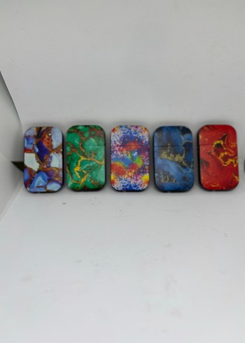 Renkli Taş Desenli Çakmaklar Seti - Görsel 2