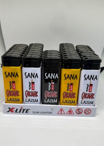 Sarı Renkli Yazılı Çakmak - Görsel 2