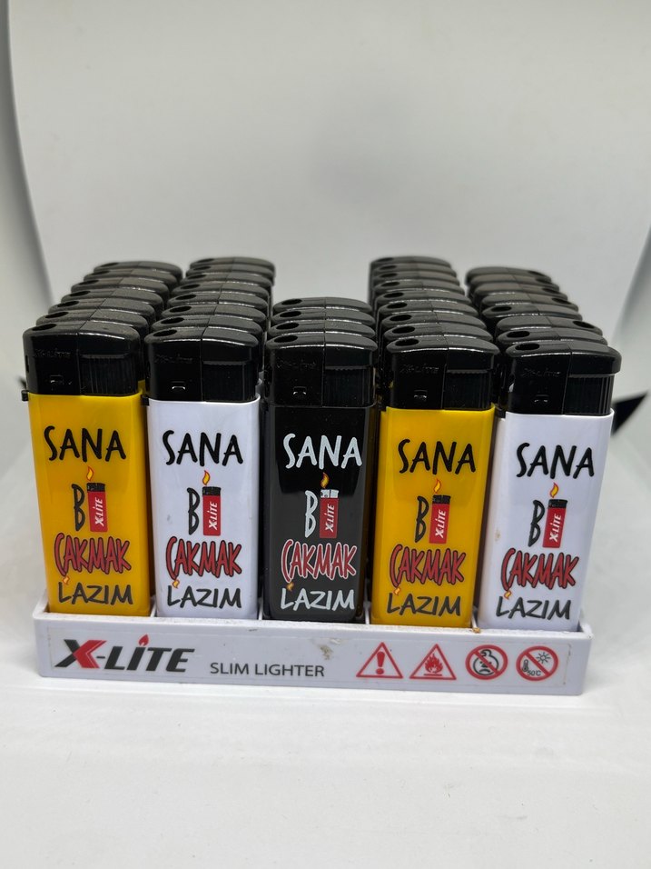 Sarı Renkli Yazılı Çakmak - Görsel 2