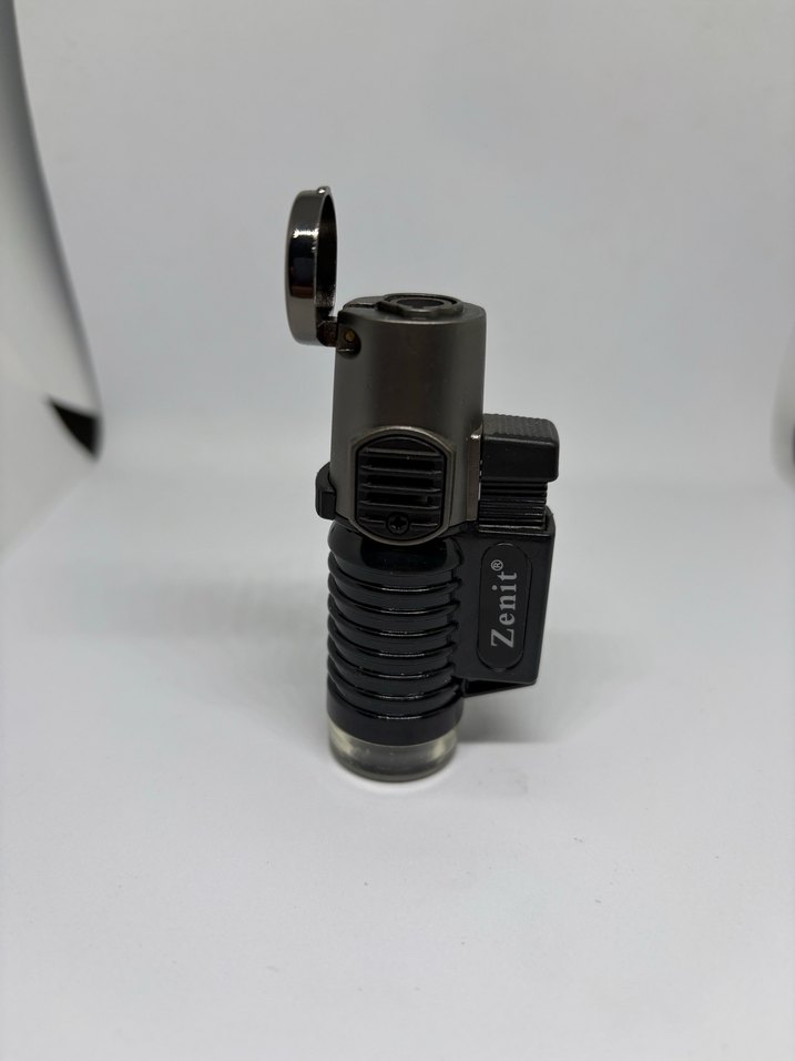 Zenit Çift Alevli Siyah Çakmak - Görsel 3