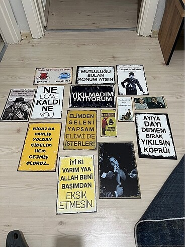 Diğer 14 adet ahşap tablo hepsi birden 550tl