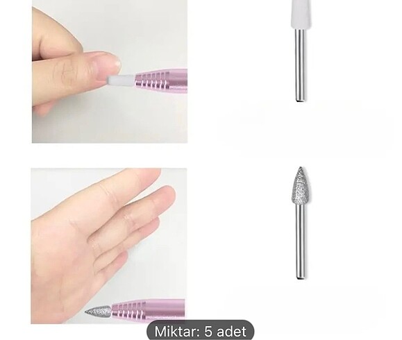 Beden Sıfır kutusunda tırnak taşlama seti başlıkları 5li