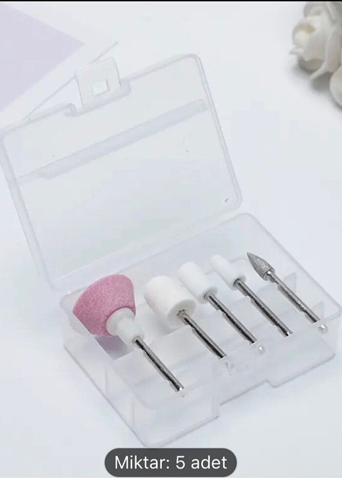 Sıfır kutusunda tırnak taşlama seti başlıkları 5li - Görsel 4