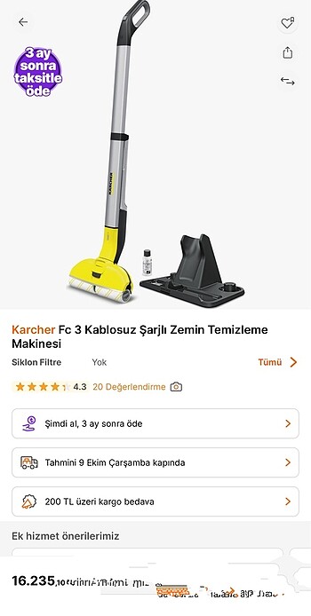 Karcher şarjlı kablosuz mop