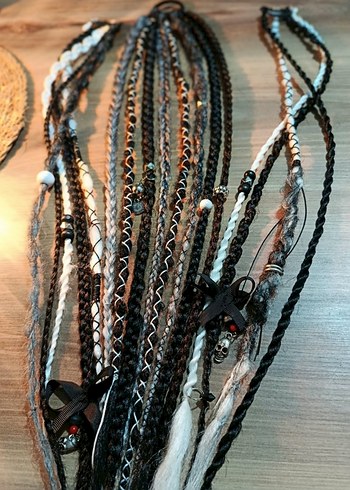 Diğer Bohem Gotik Orgu Sac Aksesuari Rasta Toka Cikartilabilir Rasta
