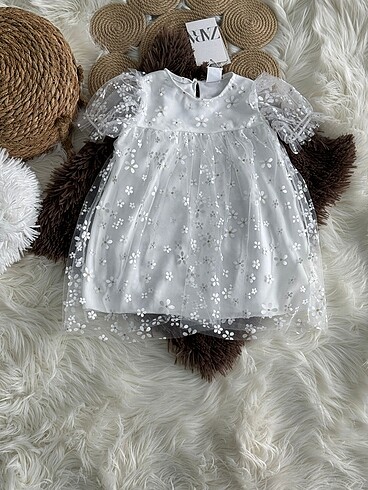 Zara ZARA TÜL DETAY ELBİSE