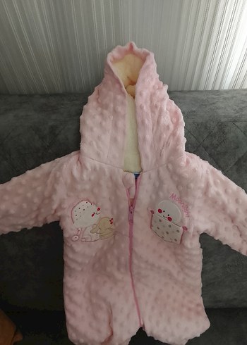 Pembe Nakışlı Kız Bebek Tulum - Görsel 3