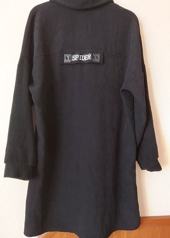 Düğmeli Siyah kadın tunik - Görsel 2