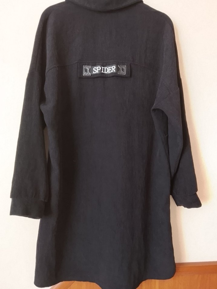 Düğmeli Siyah kadın tunik - Görsel 2