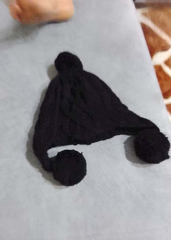 Siyah Örgü Kadın Bere - Görsel 3