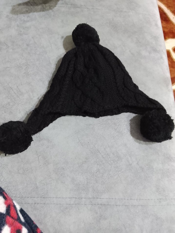 Siyah Örgü Kadın Bere - Görsel 2