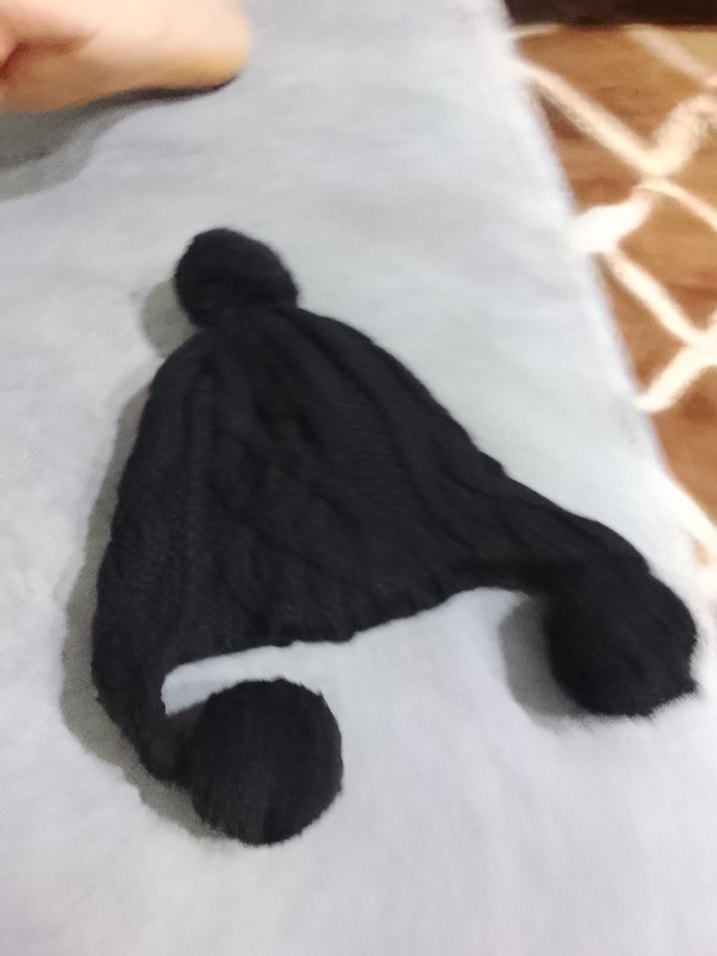 Siyah Örgü Kadın Bere - Görsel 4