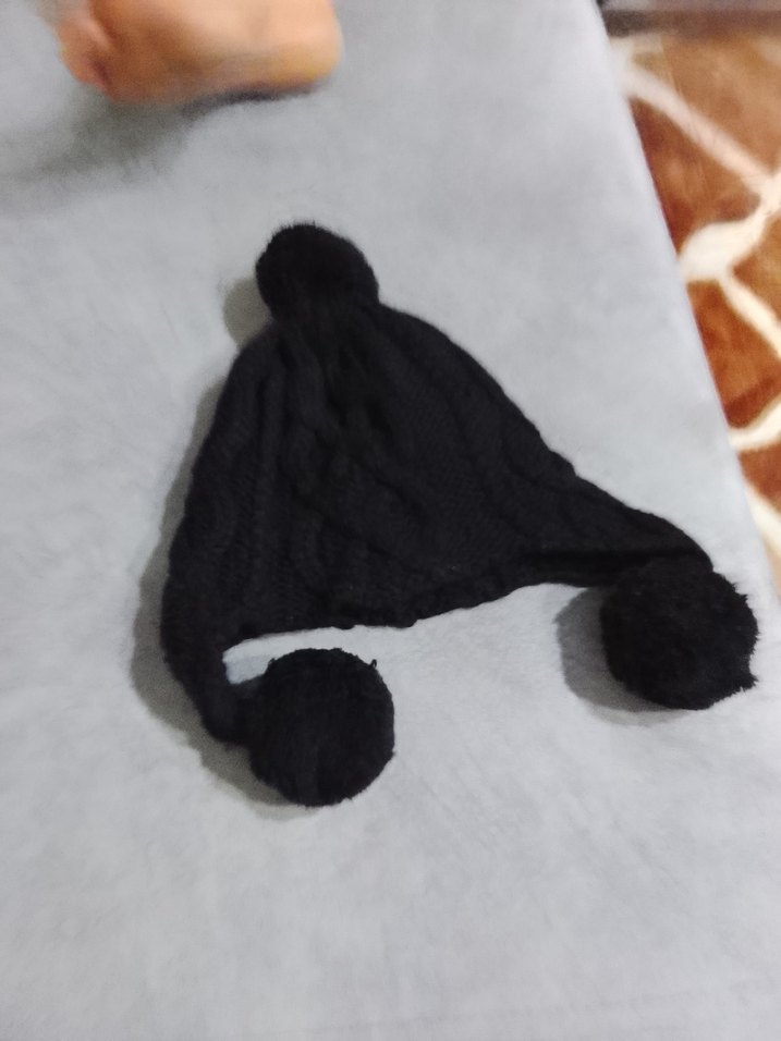 Siyah Örgü Kadın Bere - Görsel 3