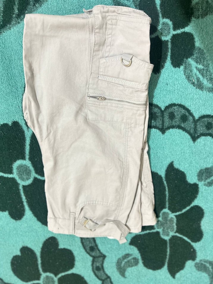 Gri Kemerli Bol Kesim Midi Kadın Kot Pantolon - Görsel 3