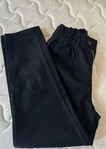 Siyah Bol Kesim Midi Denim Jean - Görsel 5