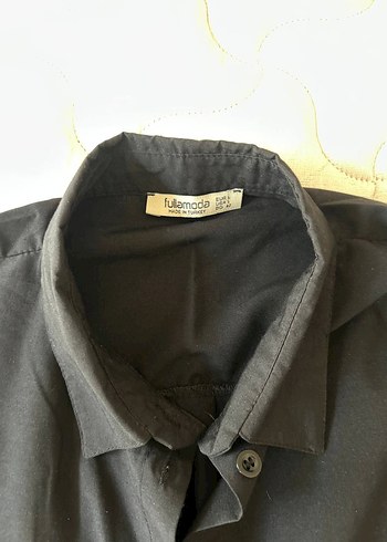 Diger Gri Düğmeli Keten Kadın Gömlek - Görsel 4