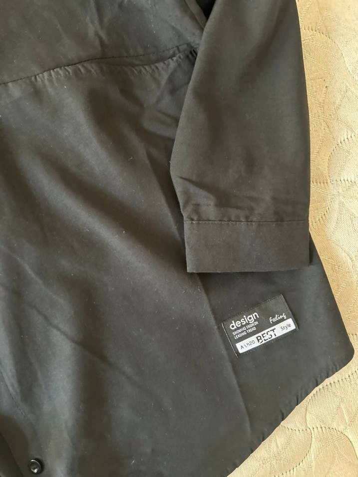 Diger Gri Düğmeli Keten Kadın Gömlek - Görsel 5