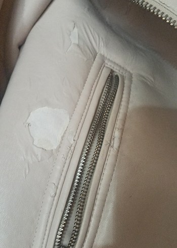 Bej Süet Kadın Kürklü Ceket - Görsel 4