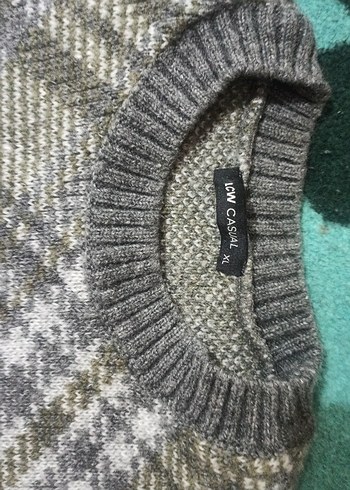 Kadın Gri Örgü Salaş Triko - Görsel 2