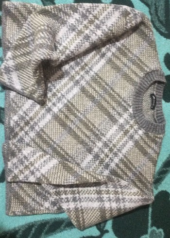 Kadın Gri Örgü Salaş Triko - Görsel 4