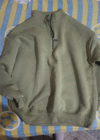 Gri Fermuarlı kadın Sweatshirt - Görsel 2