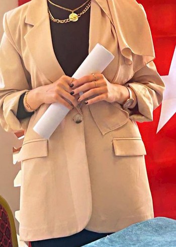 kadın oversize blazer - Görsel 5